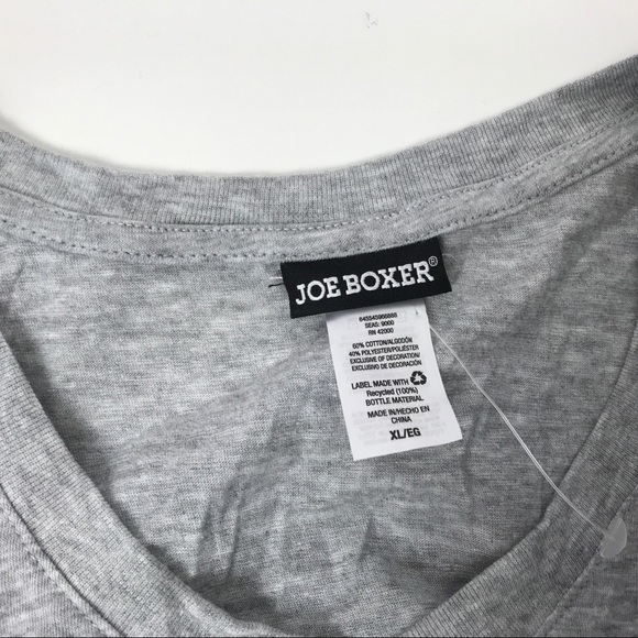 Joe Boxer Throwing Shade XL Gray Tee Shirt V- neck - Picture 3 of 3